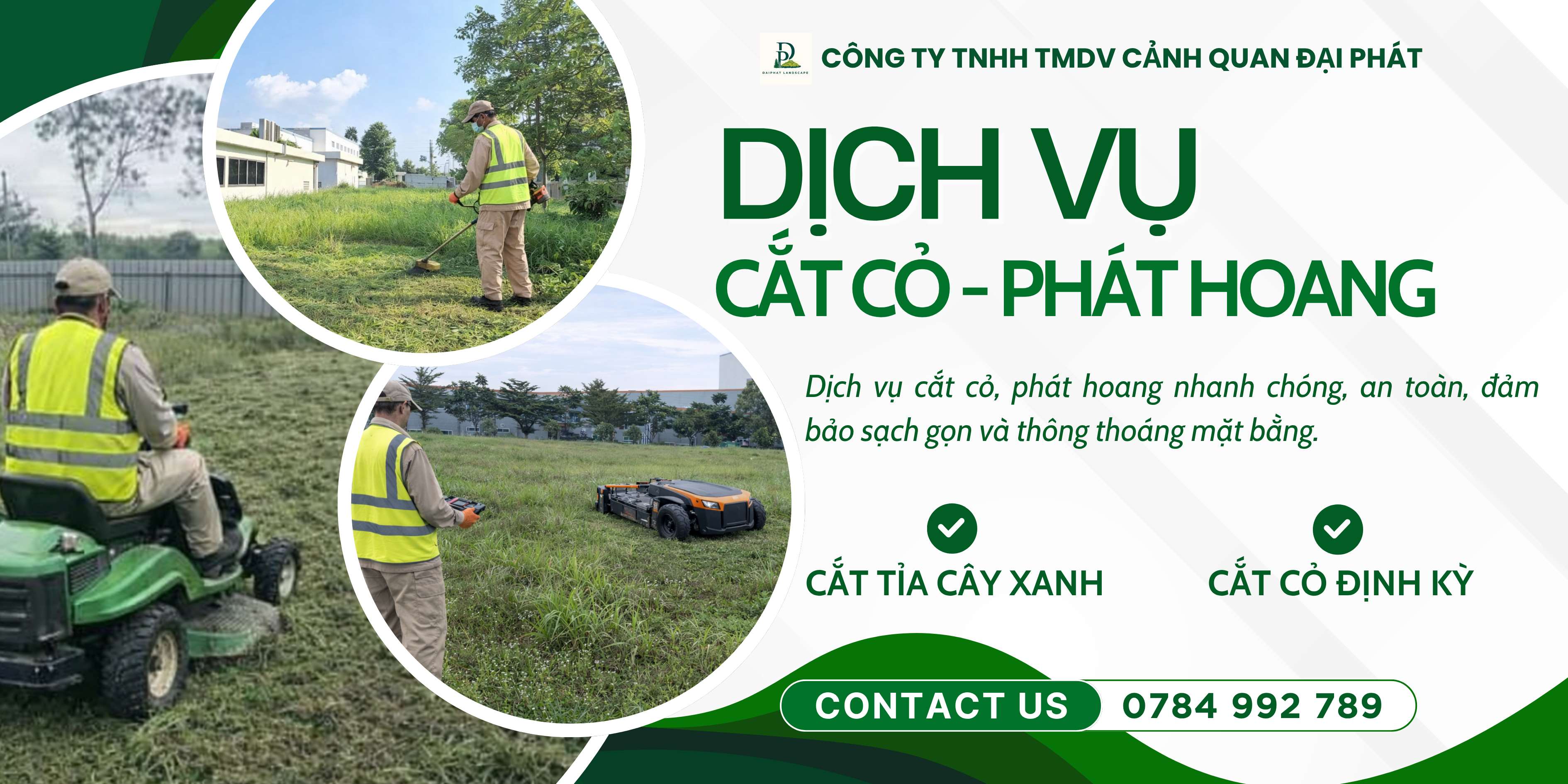 Dịch vụ phát cỏ định kỳ KCN Nhơn Trạch, Đồng Nai