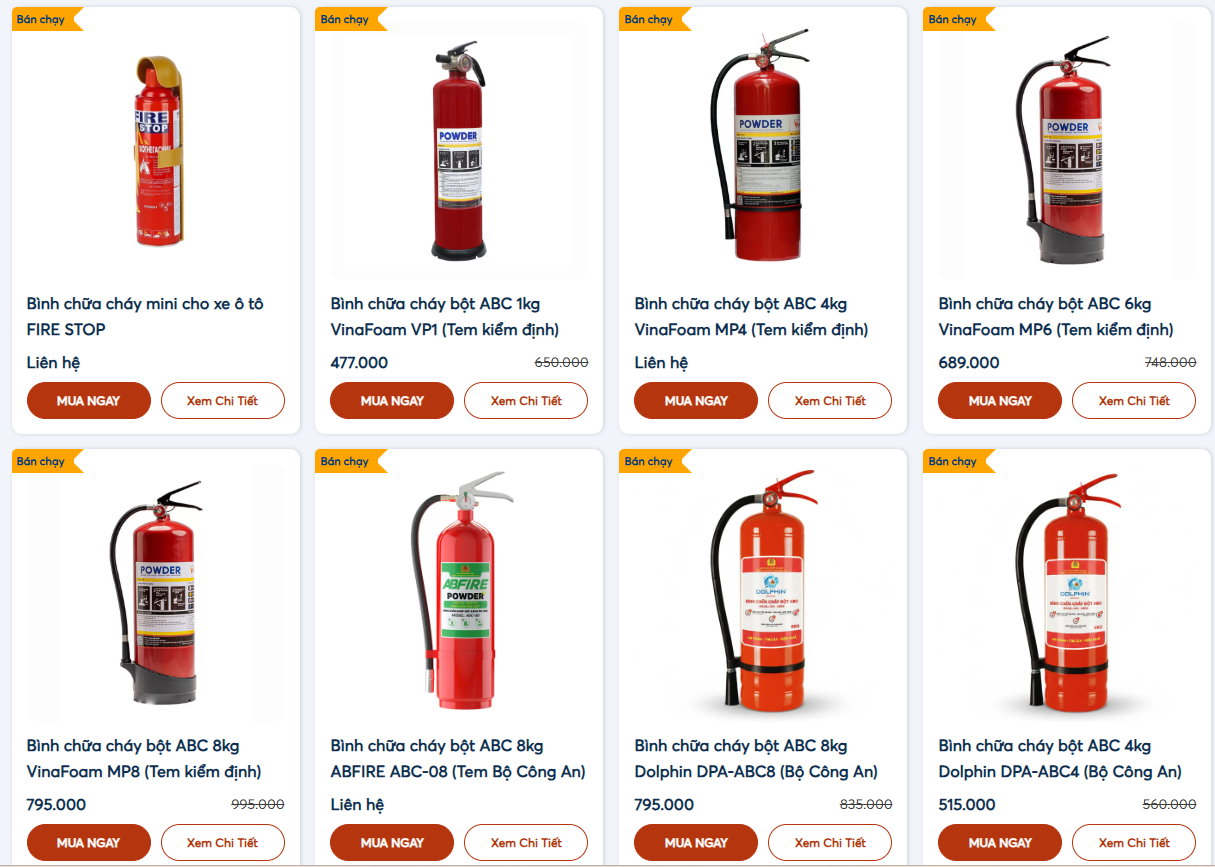 Mua Thiết Bị PCCC Bộ Công An Kiểm Định Chính Hãng