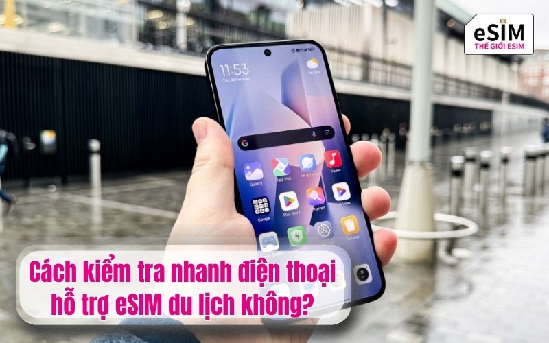 Cách kiểm tra nhanh điện thoại hỗ trợ eSIM du lịch không?