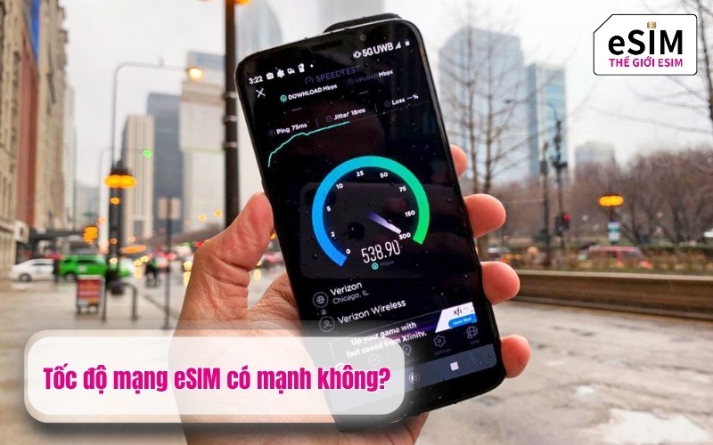 Tốc độ mạng eSIM có mạnh không?