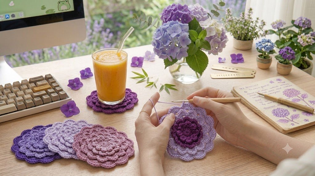 Lót ly len màu tím – Sắc màu mộng mơ, lãng mạn và tinh tế cho góc