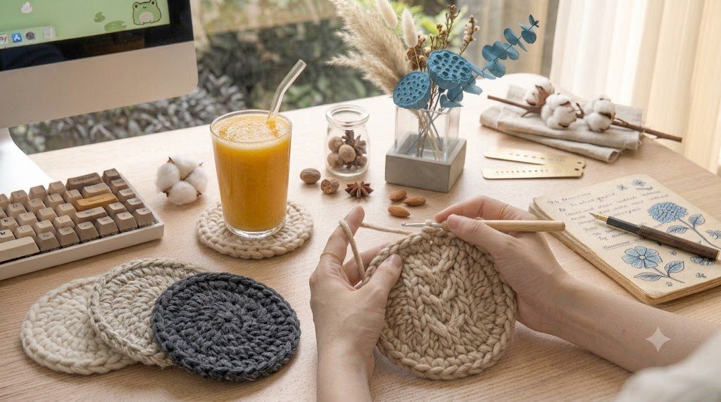 Lót ly len sợi to – Điểm nhấn mộc mạc, dặn dơ và sang trọng cho b