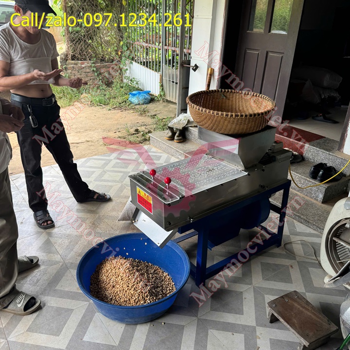 Máy bóc vỏ lụa lạc - đậu phộng rang BVL600