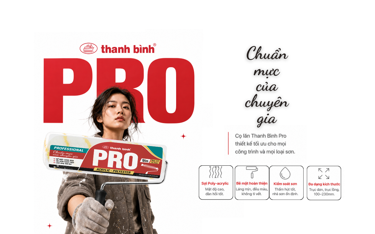 Cọ Lăn Thanh Bình Pro - Chuẩn mực của chuyên gia
