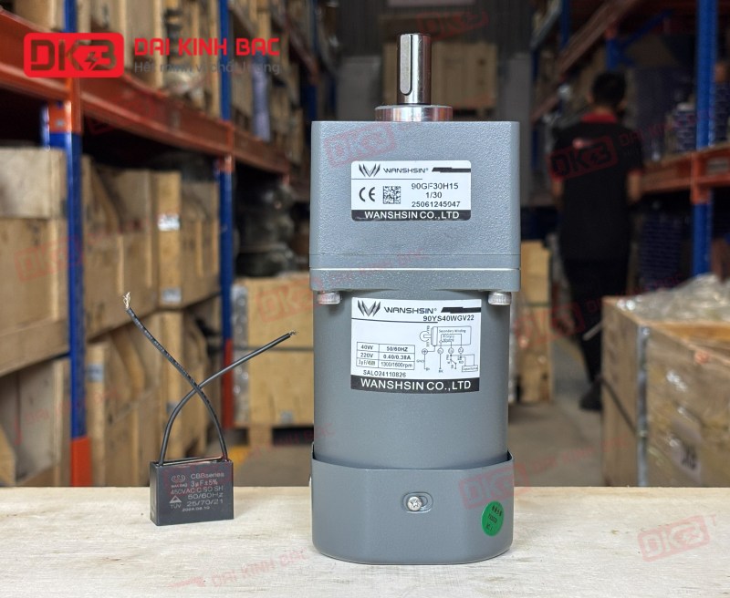 Motor giảm tốc mini Wanshsin 40W 90YS40WGV22 + 90GF-30-H