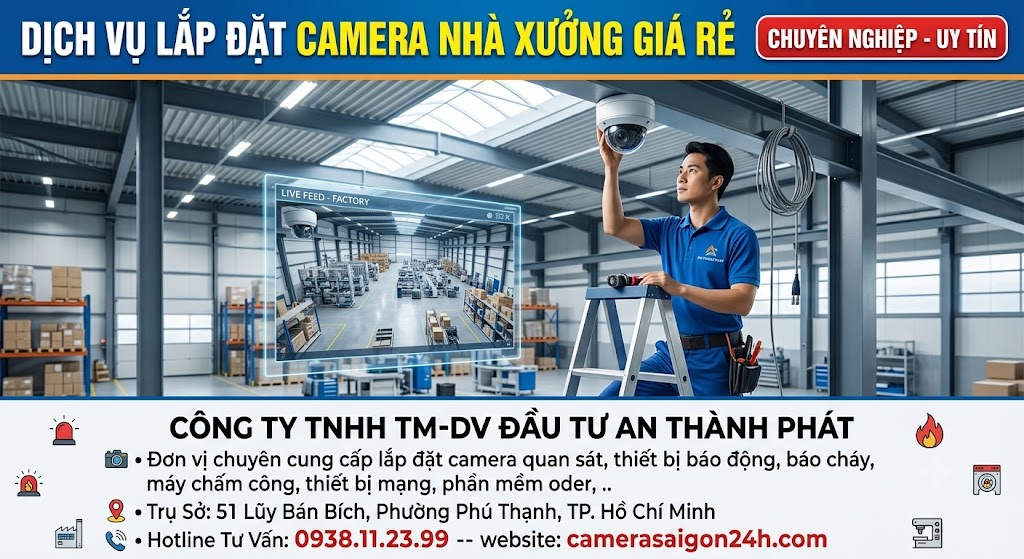 Dịch Vụ Lắp Đặt Camera Nhà Xưởng Giá Rẻ
