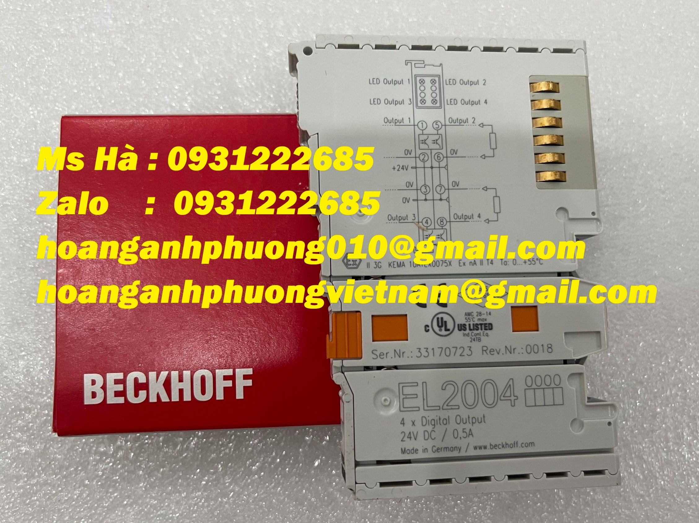 Beckhoff giá tốt - dòng mô đun ngõ ra EL2004 24VDC