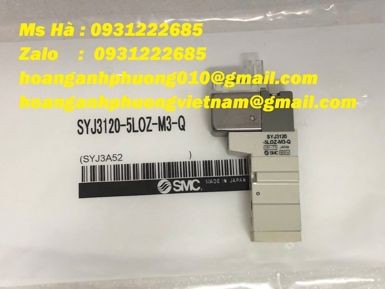 Giao hàng nhanh - Van điện từ SYJ3120-5L0Z-M3-Q dòng SMC