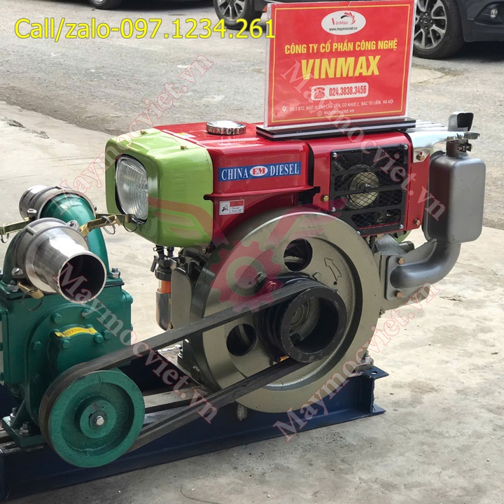 Máy hút bùn 2 họng D10 mát gió đề điện phi 76 Turbo TB1076