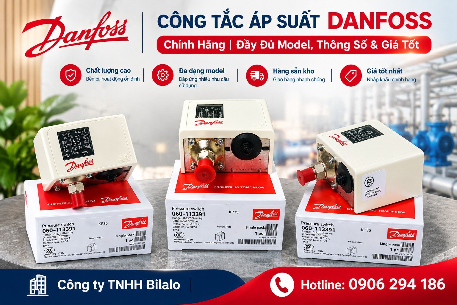 Hướng dẫn chọn Công tắc áp suất Danfoss KP35 cho từng hệ thống