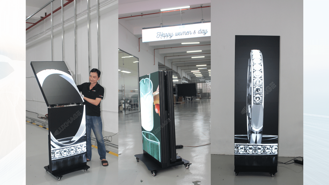 Màn hình quảng cáo chân đứng giá rẻ chĩnh hãng 