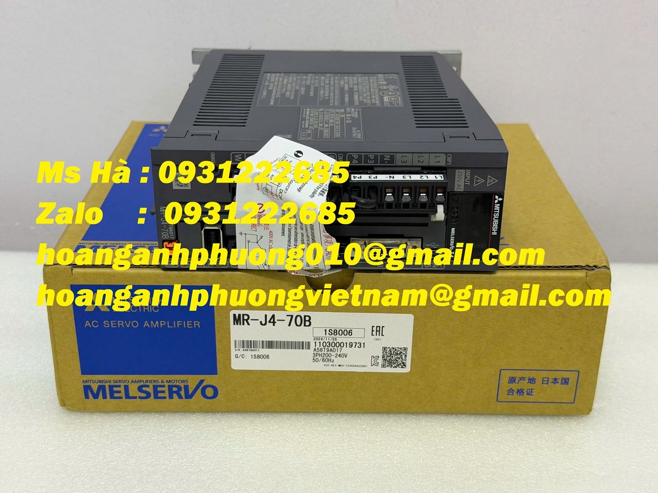 Cần bán Bộ servo giá tốt dòng Mitsubishi MR-J4-70B 750W