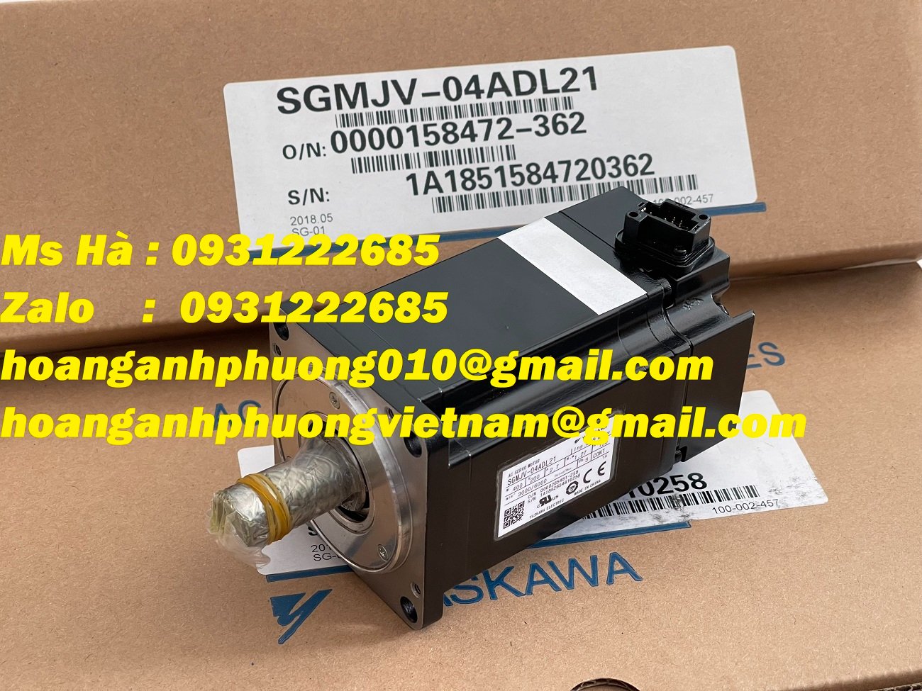 Động cơ servo điều khiển hãng Yaskawa SGMJV-04ADL21