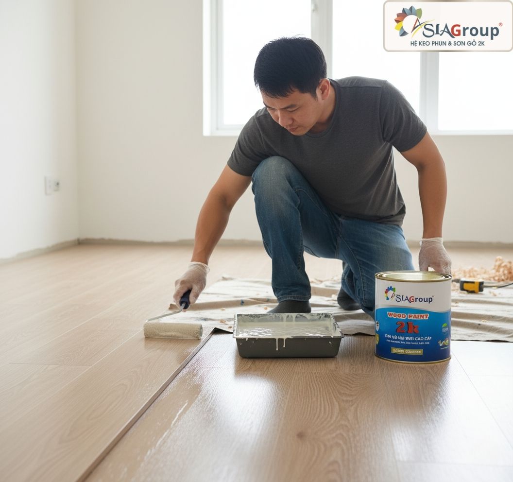 Sơn sàn gỗ: Đừng để 'đẹp' 3 ngày, 'bong' 3 tháng!