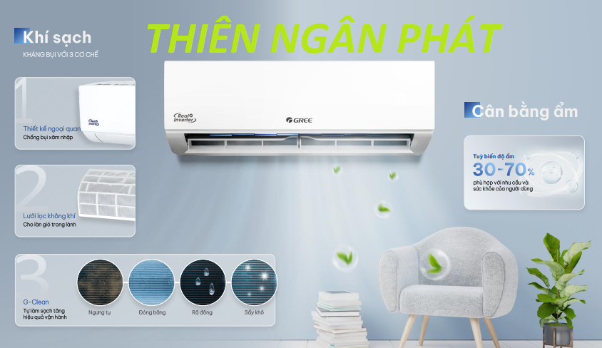 Máy lạnh treo tường Gree 1.0hp inverter lựa chọn phù hợp cho khá