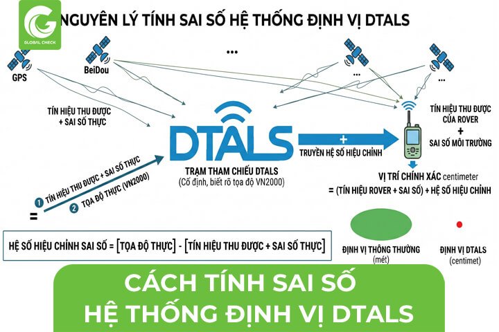 Cách DTALS Tính Sai Số Định Vị Vệ Tinh