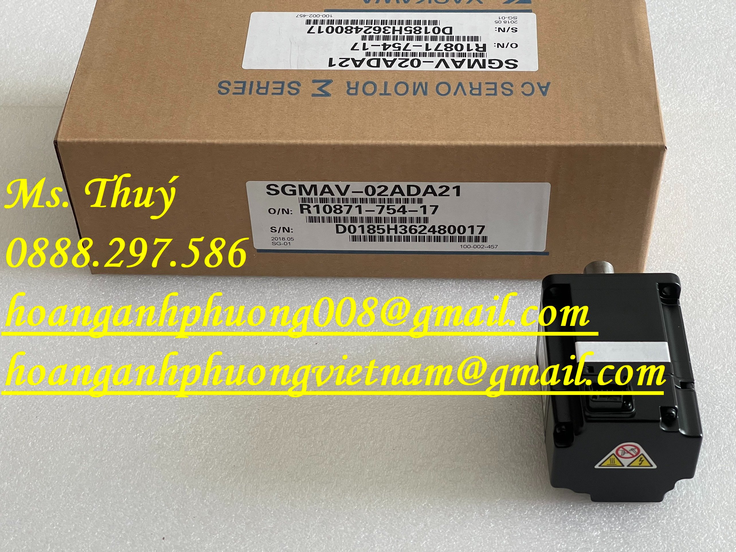 New Servo Motor SGMAV-02ADA21 - BH 12 tháng chính hãng