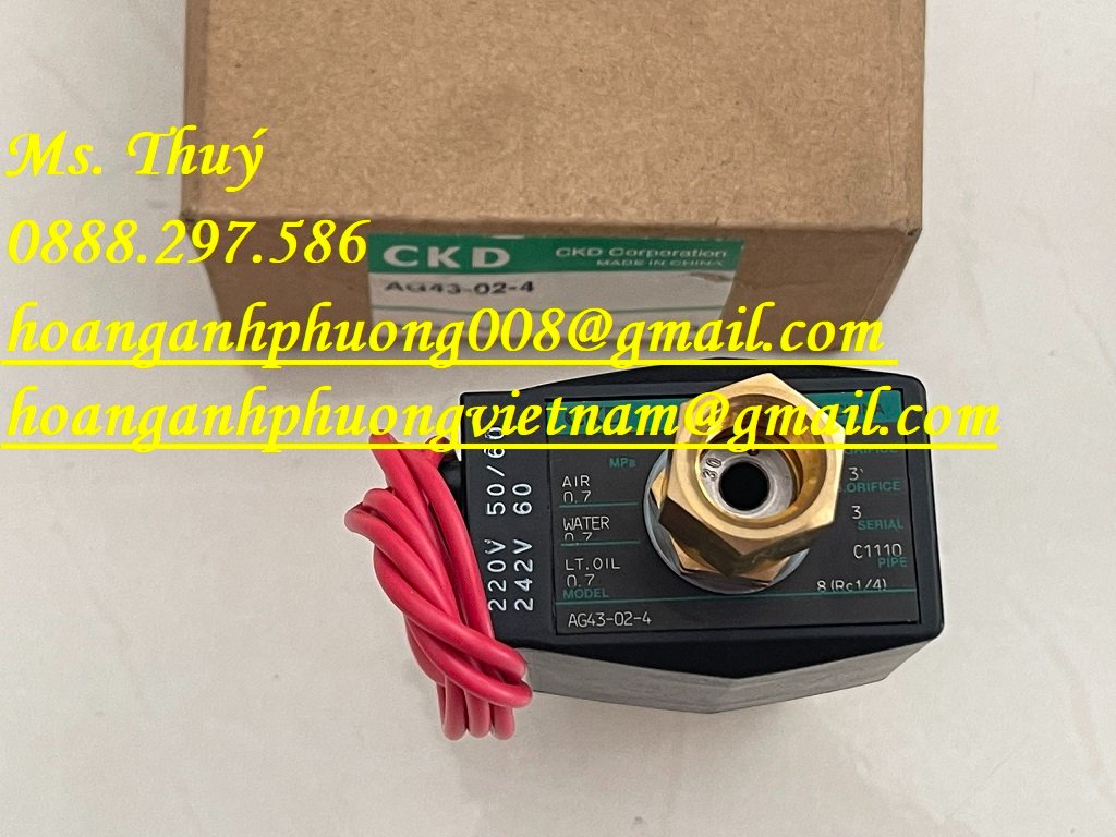 Van điện từ CKD AG43-02-4 - Giá ưu đãi, giao hàng toàn quốc