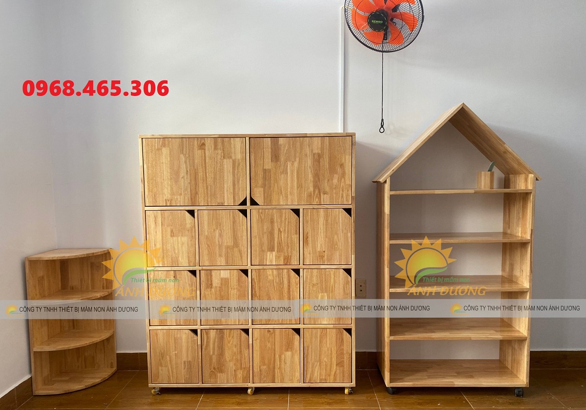Kệ góc mầm non, kệ cá nhân mầm non, kệ montessori mầm non