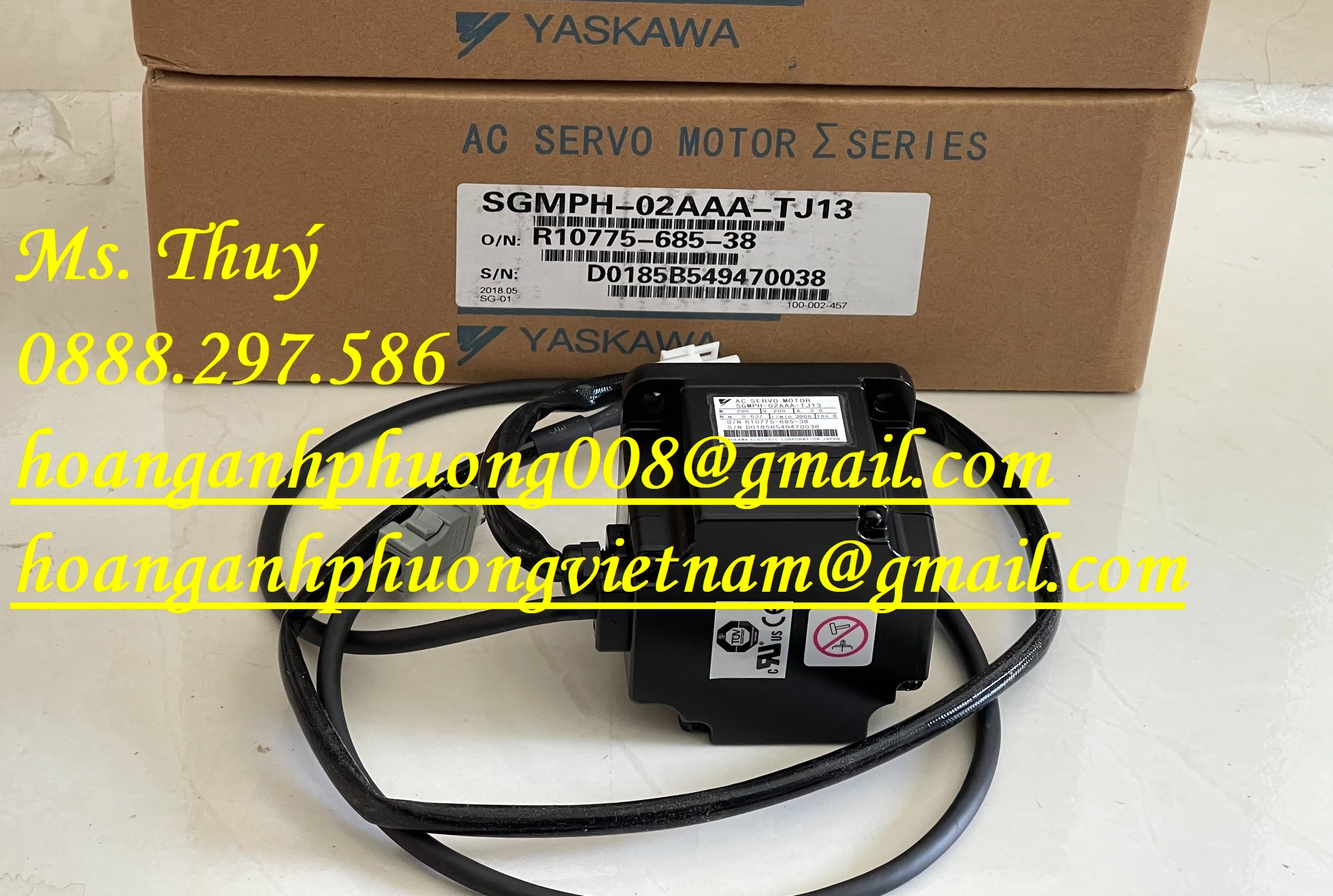 Yaskawa SGMPH-02AAA-TJ13 - Động cơ servo - Hàng mới 100%