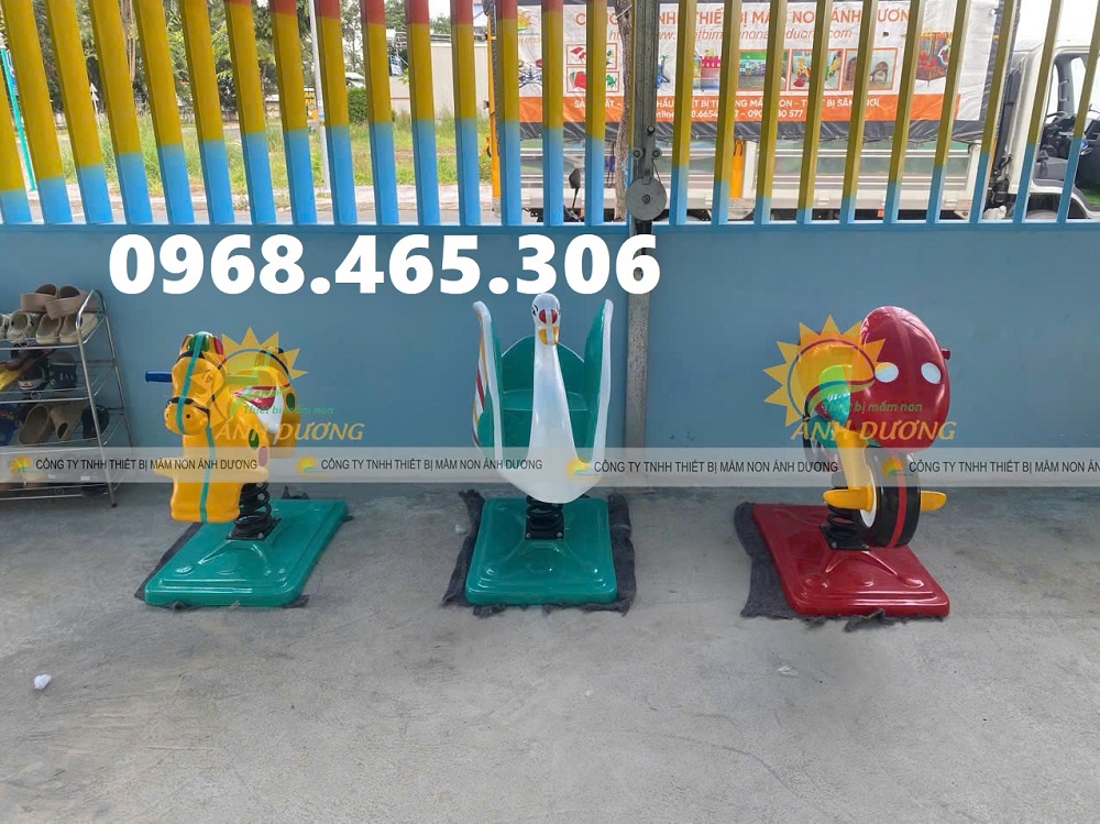 Thú nhún lò xo trẻ em, thú nhún lò xo con ngựa nhập khẩu trẻ em